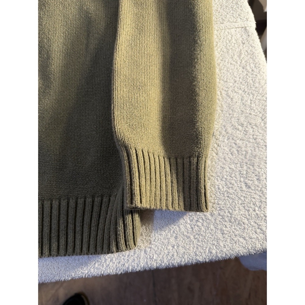 Tommy Hilfiger Mens L Green Knit Crewneck Pullover Sweater Logo Crest DM#20781 - Picture 14 of 16